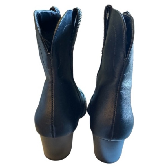 Black Rhinestone Women's Ankle Boots - Picture 6 of 7